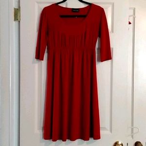 Jennifer Lauren Dark Red Dress